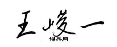 王正良王峻一行書個性簽名怎么寫