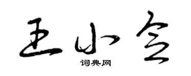 曾慶福王小念草書個性簽名怎么寫
