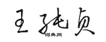 駱恆光王純貞草書個性簽名怎么寫