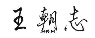 駱恆光王朝志行書個性簽名怎么寫