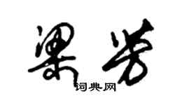 朱錫榮梁芳草書個性簽名怎么寫