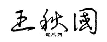 曾慶福王秋國草書個性簽名怎么寫