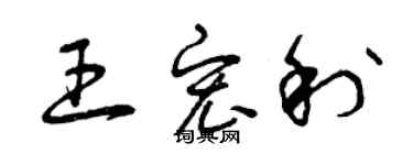 曾慶福王宏利草書個性簽名怎么寫