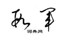 梁錦英段軍草書個性簽名怎么寫