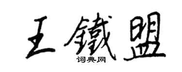 王正良王鐵盟行書個性簽名怎么寫