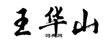 胡問遂王華山行書個性簽名怎么寫