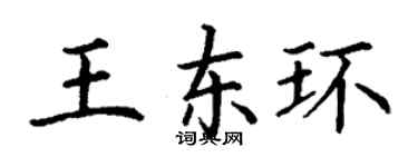 丁謙王東環楷書個性簽名怎么寫
