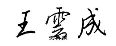 王正良王雲成行書個性簽名怎么寫