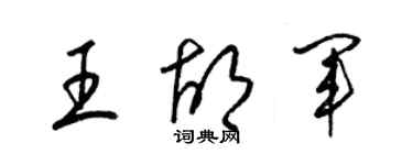 梁錦英王胡軍草書個性簽名怎么寫