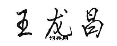 駱恆光王龍昌行書個性簽名怎么寫