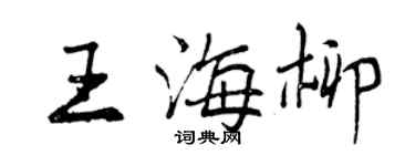 曾慶福王海柳行書個性簽名怎么寫