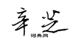 王正良辛芝行書個性簽名怎么寫
