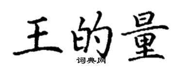 丁謙王的量楷書個性簽名怎么寫