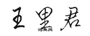 駱恆光王里君行書個性簽名怎么寫