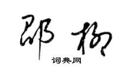 梁錦英邵柳草書個性簽名怎么寫