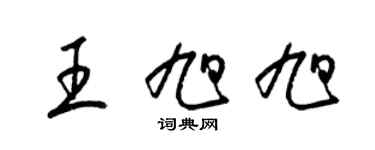 梁錦英王旭旭草書個性簽名怎么寫