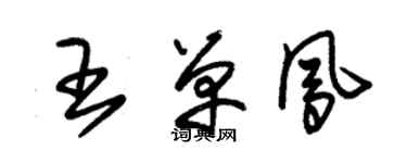 朱錫榮王單鳳草書個性簽名怎么寫
