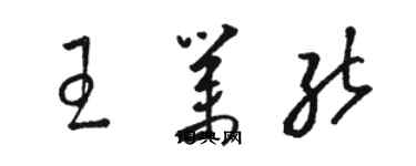 駱恆光王業能草書個性簽名怎么寫