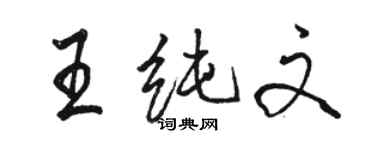 駱恆光王純文行書個性簽名怎么寫