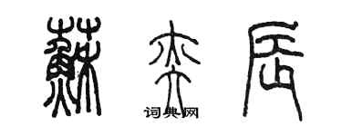 陳墨蘇奕辰篆書個性簽名怎么寫