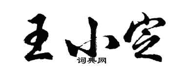 胡問遂王小定行書個性簽名怎么寫