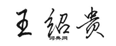 駱恆光王紹貴行書個性簽名怎么寫