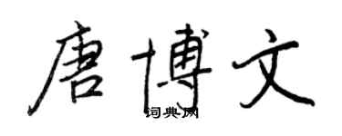 王正良唐博文行書個性簽名怎么寫