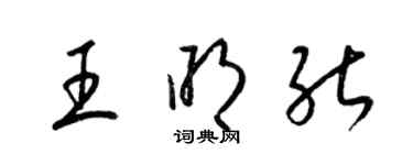 梁錦英王明能草書個性簽名怎么寫