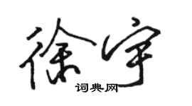 駱恆光徐宇行書個性簽名怎么寫