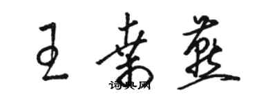 駱恆光王桑燕草書個性簽名怎么寫