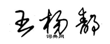 朱錫榮王楊靜草書個性簽名怎么寫