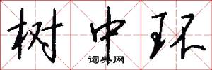 樹中環怎么寫好看