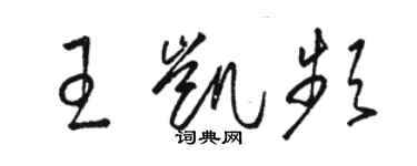 駱恆光王凱頻草書個性簽名怎么寫