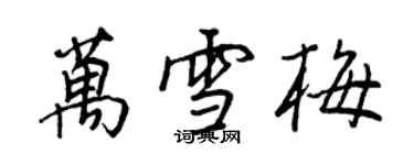 王正良萬雪梅行書個性簽名怎么寫