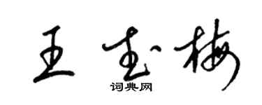 梁錦英王武梅草書個性簽名怎么寫