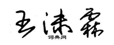 朱錫榮王沫霖草書個性簽名怎么寫