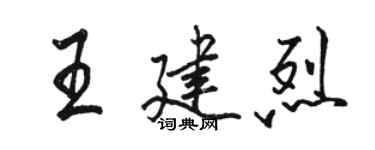 駱恆光王建烈行書個性簽名怎么寫