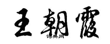 胡問遂王朝霞行書個性簽名怎么寫