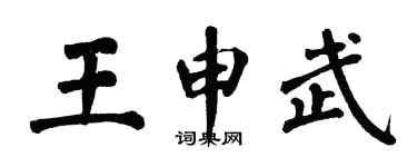 翁闓運王申武楷書個性簽名怎么寫