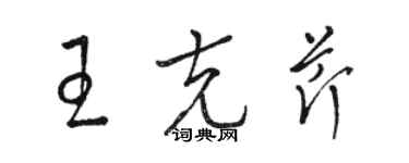 駱恆光王克芹草書個性簽名怎么寫