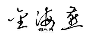 梁錦英金海燕草書個性簽名怎么寫