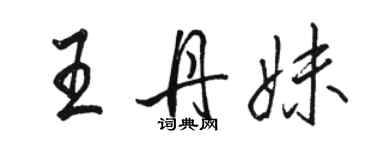 駱恆光王丹妹行書個性簽名怎么寫