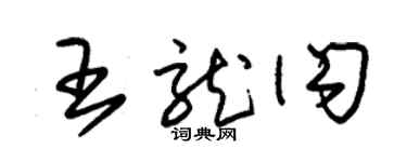 朱錫榮王龍閃草書個性簽名怎么寫
