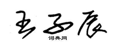 朱錫榮王子辰草書個性簽名怎么寫