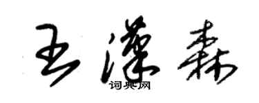 朱錫榮王漢森草書個性簽名怎么寫