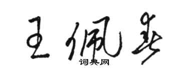 駱恆光王佩春草書個性簽名怎么寫