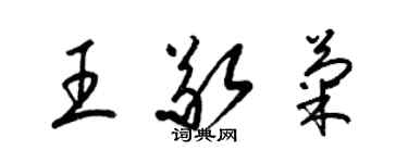 梁錦英王敬菊草書個性簽名怎么寫