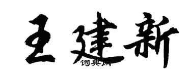 胡問遂王建新行書個性簽名怎么寫