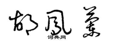 曾慶福胡鳳蘭草書個性簽名怎么寫