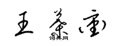 梁錦英王葉沖草書個性簽名怎么寫